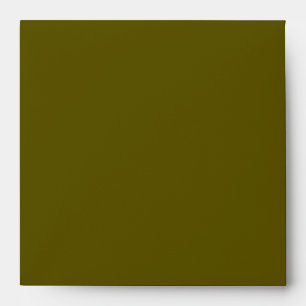 Solid Mossy Forest Green Square Wedding Envelope