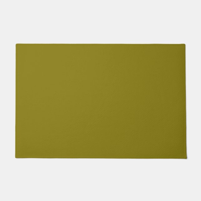 Solid mustard green olive doormat (Front)