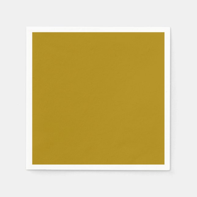 Solid Mustard Yellow Colour | Hex# AC8400 Napkin (Front)