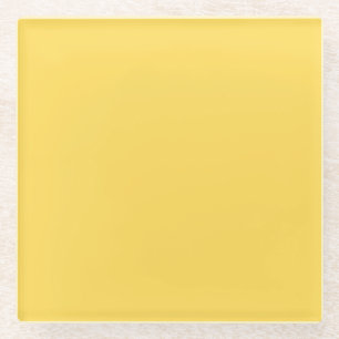 Solid Mustard Yellow Glass Coaster