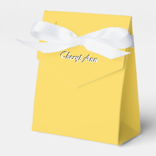 Solid Mustard Yellow Monogram Favour Box
