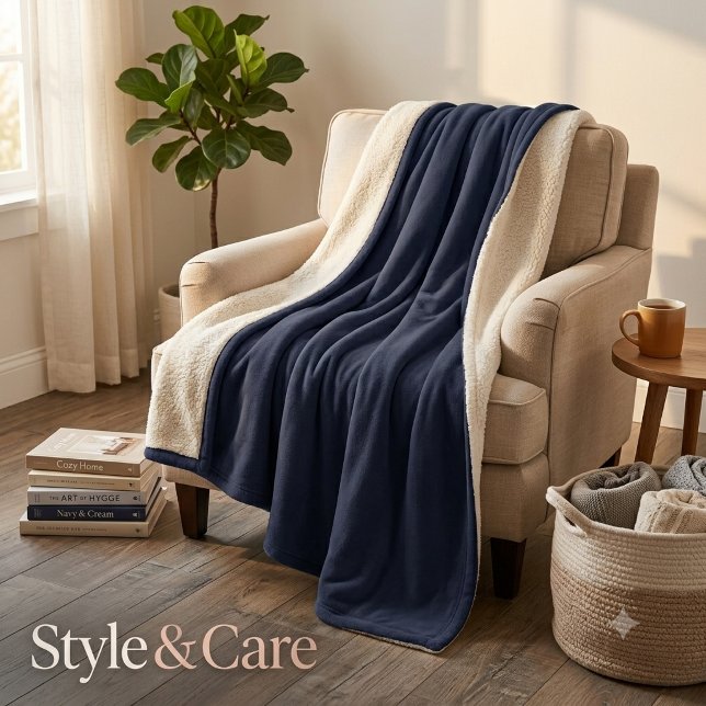 Solid N Blue Sherpa Blanket for Ultimate Comfort (Solid N Blue Sherpa Blanket for Ultimate Comfort)