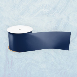 Solid Navy Blue All Occasion Satin Ribbon