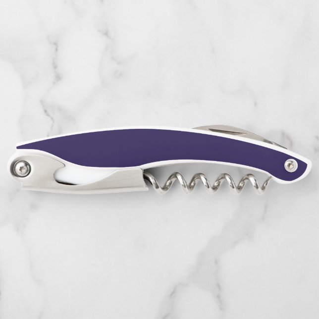 Solid Navy Blue Corkscrew (Front)