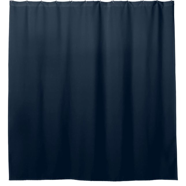 Solid Navy Blue Shower Curtain (Front)