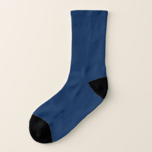 Solid navy indigo blue socks