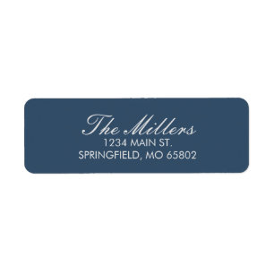 Solid Navy Return Address Labels
