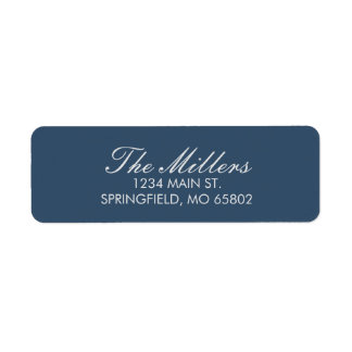 Solid Navy Return Address Labels