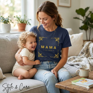 Solid Navy Tri-Blend Shirt Tailored with Your Text