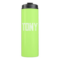 Solid Neon Apple Green Custom Name Monogram