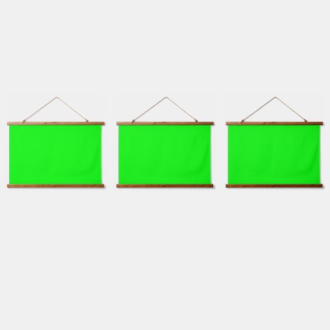 Solid neon green screen chroma key background 3 hanging tapestry (Triple)