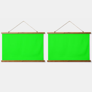 Solid neon green screen chroma key background two hanging tapestry