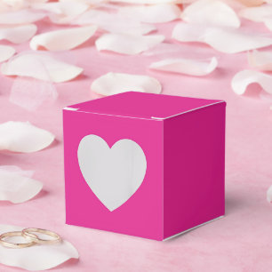 solid neon pink  favour box