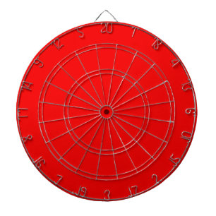 Solid neon red dartboard
