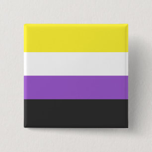 Solid Non-Binary Pride Flag 15 Cm Square Badge