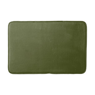 Solid Olive Green Bath Mat