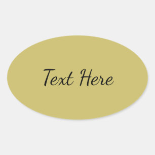 Solid Olive Oval Sticker