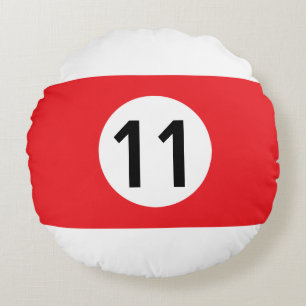 Solid or Stripe Billiard Ball - 100% Editable Round Cushion