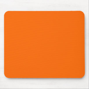 Solid Orange Background Colour FF6600 Mouse Mat