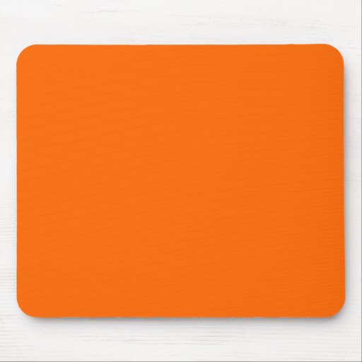 Image of Solid Orange Background Colour FF6600 Mouse Mat