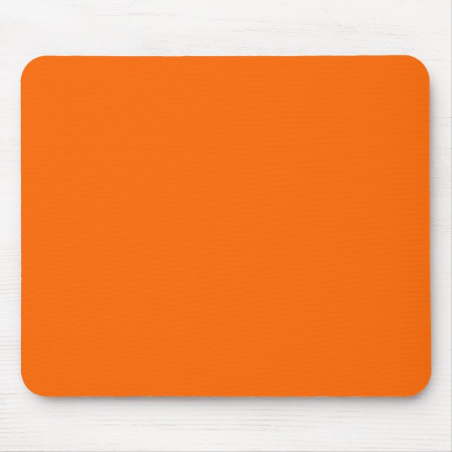 Solid Orange Background Colour FF6600 Mouse Mat (Front)
