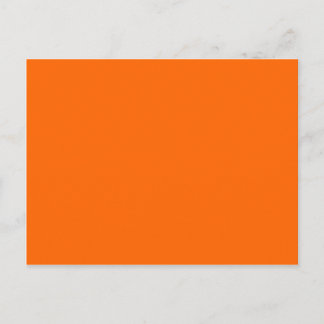 Solid Orange Background Colour FF6600 Postcard
