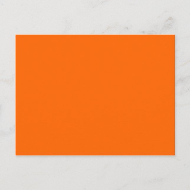Solid Orange Background Colour FF6600 Postcard (Front)