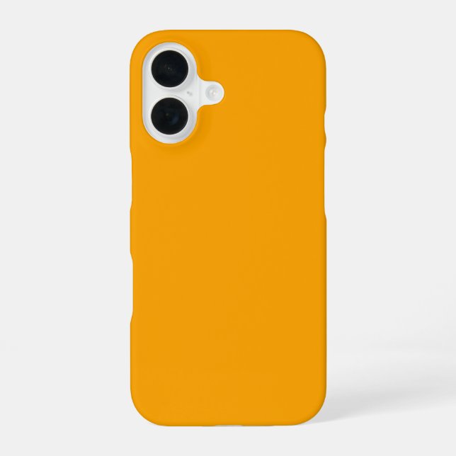 Solid Orange Colour iPhone 16 Case (Back)