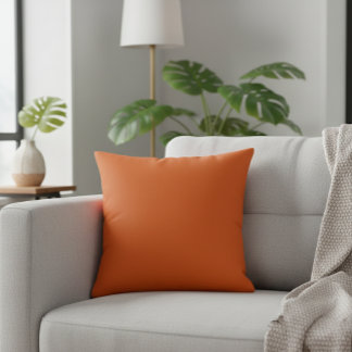 Solid Orange Cushion for Autumn Decorations