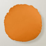 Solid Orange Round Cushion<br><div class="desc">A warm orange colour with an empty text template in three lines. Click personalise to add short words or names, or buy it as it is, as a matching solid colour. If you want the word to be in the middle, please leave the first line empty, then write the word....</div>