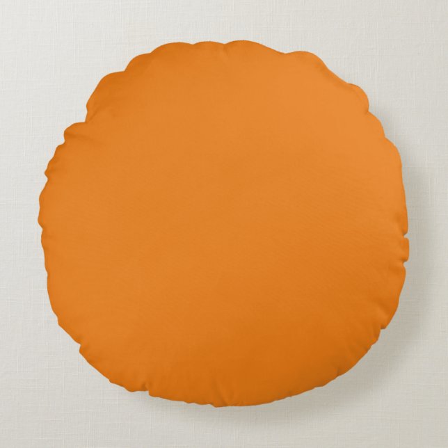 Solid Orange Round Cushion (Front)