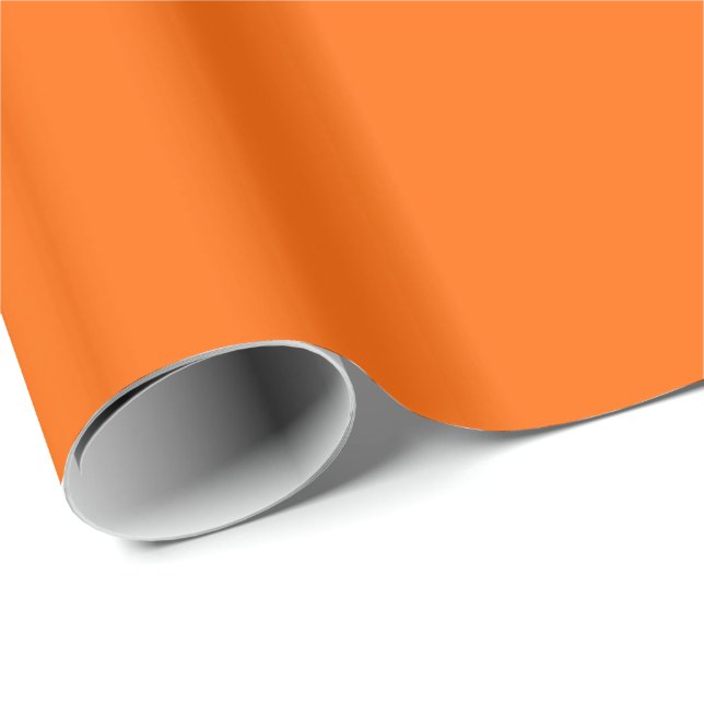 Solid Orange Wrapping Paper (Roll Corner)
