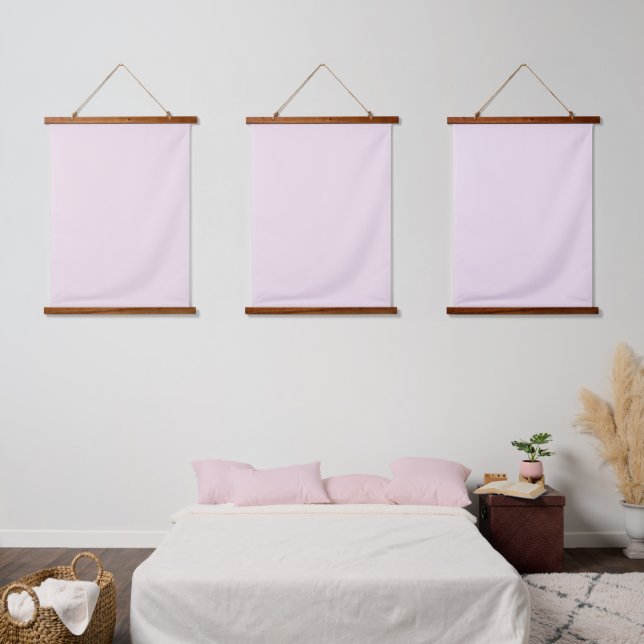 Solid Pale Blush Pink Triple Wall Tapestry Set (Bedroom)