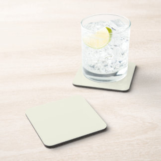 Solid Pale Butter Yellow Square Coaster