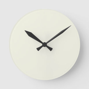 Solid Pale Butter Yellow Wall Clock