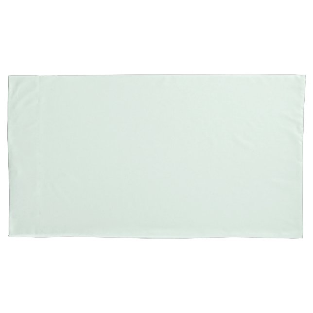 Solid Pale Mint Green Pillowcase (Front-Left)