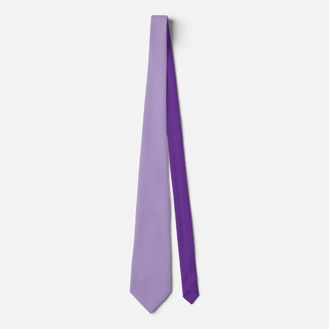 Solid Pale Royal Purple Elegant Modern Minimalist Tie (Front)