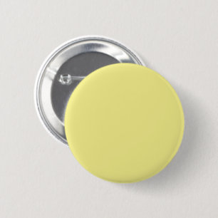 Solid pale yellow 6 cm round badge
