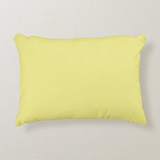 Solid pale yellow decorative cushion