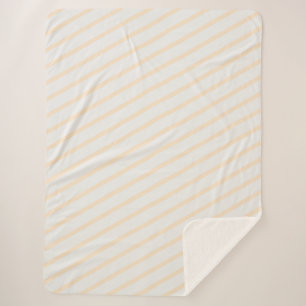 Solid Pastel Colour Stripes Professional Minimalis Sherpa Blanket