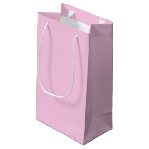Solid Pastel Pink Classic Baby Shower Girl Small Gift Bag