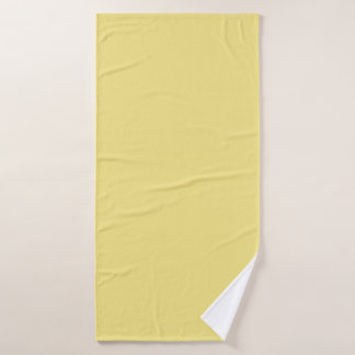 Solid Pastel Yellow Modern Bath Towel