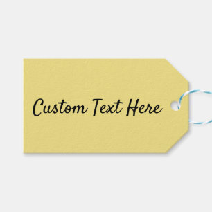 Solid Pastel Yellow Modern Gift Tags