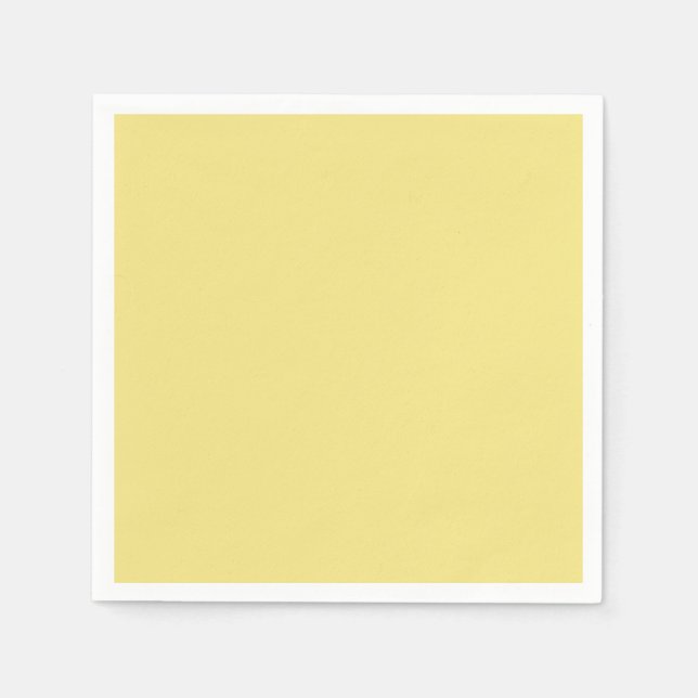 Solid Pastel Yellow Modern Napkin (Front)