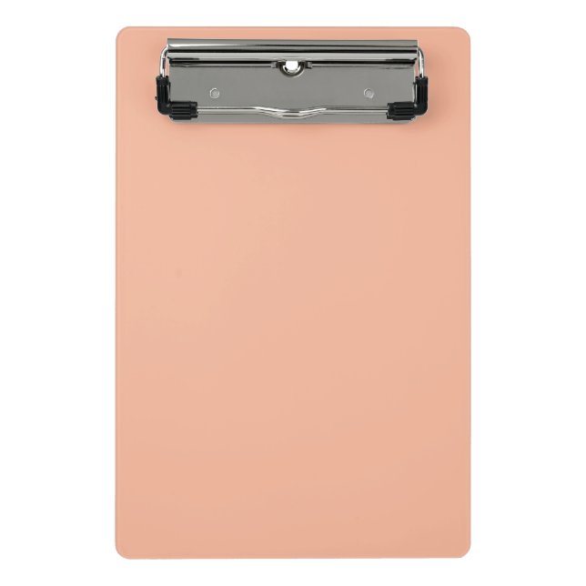Solid Peach Colour Tropical Mini Clipboard (Front)