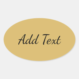 Solid Peach Oval Sticker
