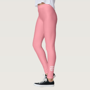 Solid Peach Personalised Leggings