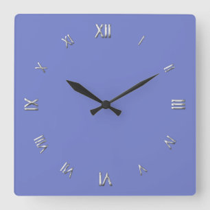 Solid Periwinkle Blue Wall Clock