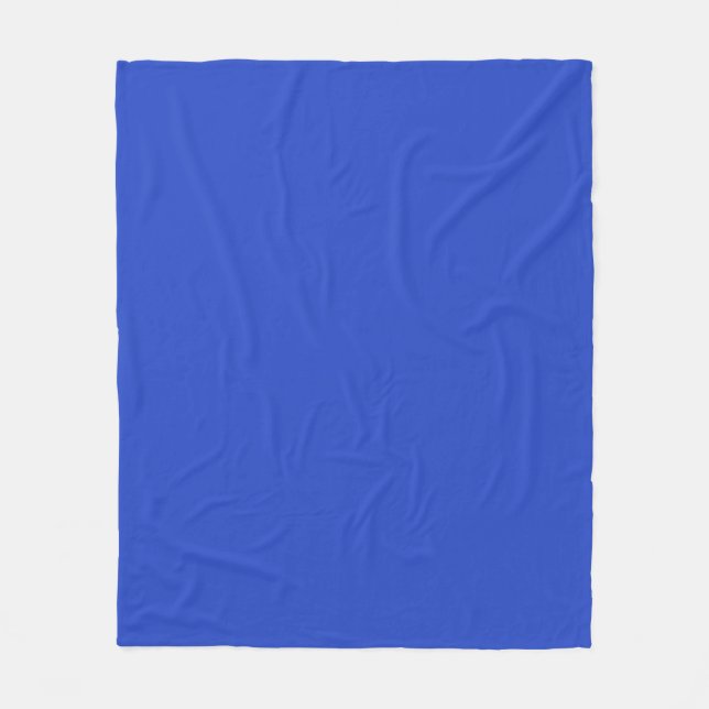 Solid Persian blue Fleece Blanket (Front)