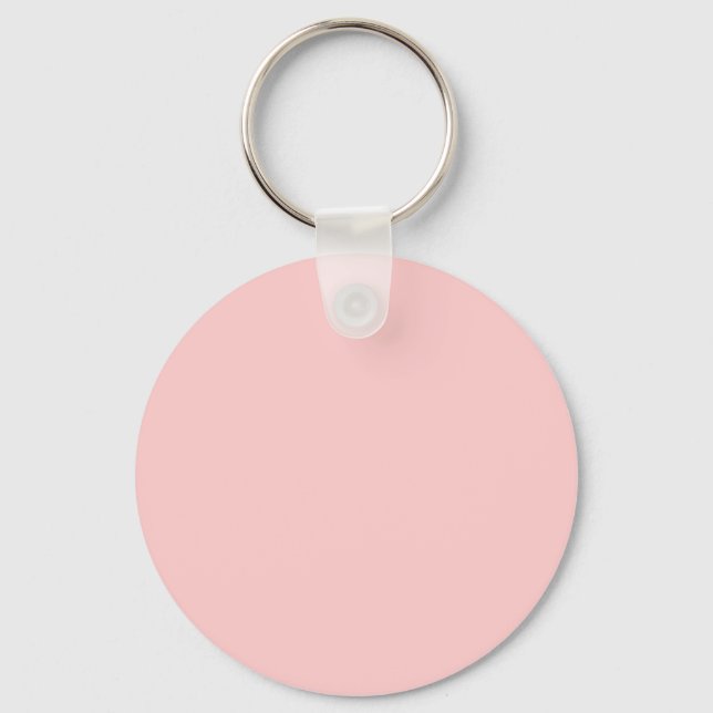 Solid Pink Background Web Colour FFCCCC Key Ring (Front)